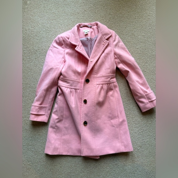 J. Crew Jackets & Blazers - J Crew Pink Coat Wool Button Front Size 4 Petite